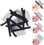 Yantaisiyu 24 piece steel cloth wig combs and clips set front view