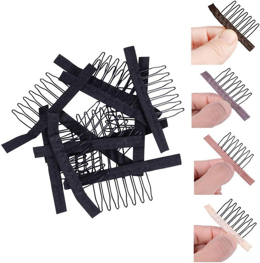 Yantaisiyu 24 piece steel cloth wig combs and clips set front view