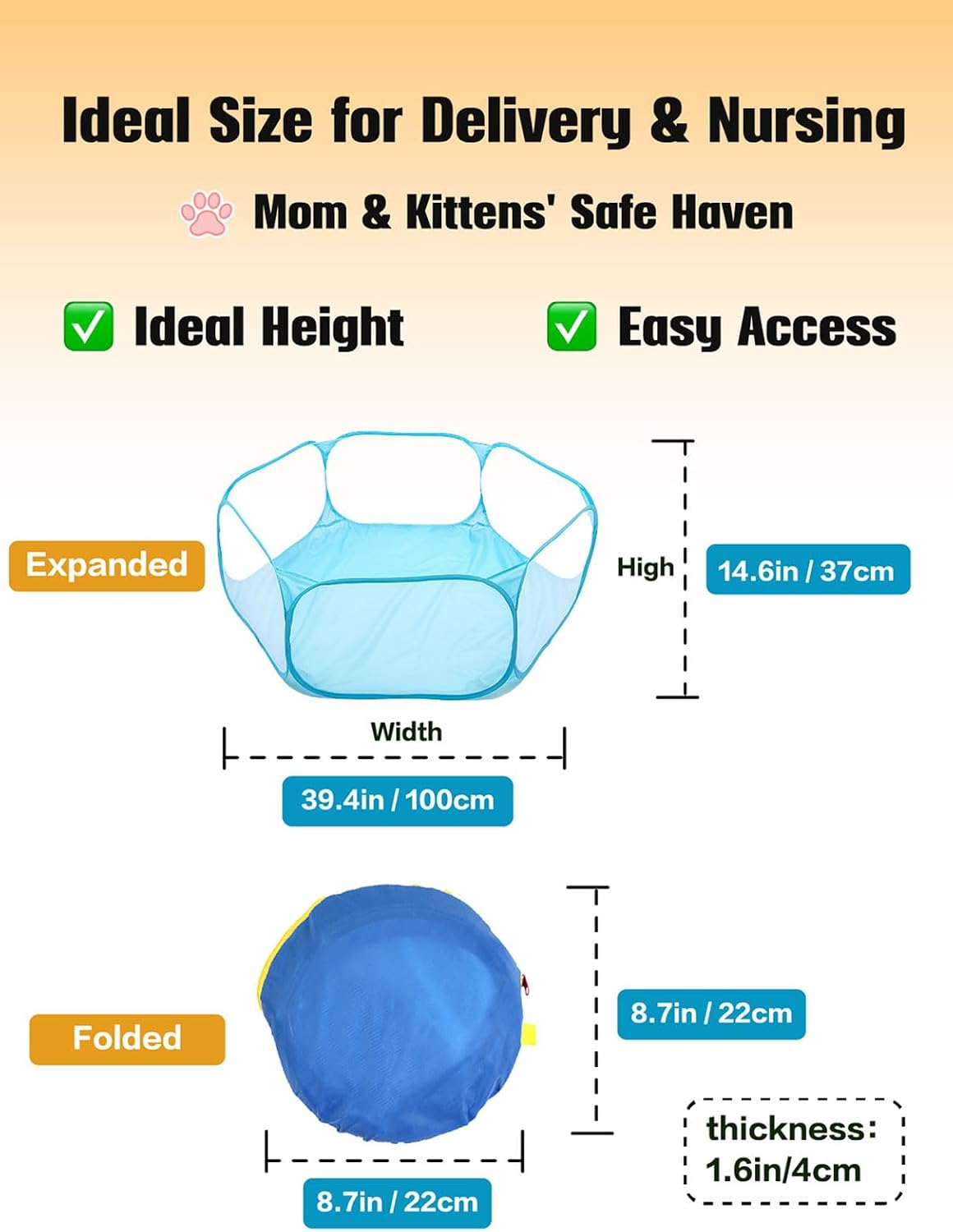 DDOTLUNA pet birth house mesh panels for optimal ventilation and monitoring