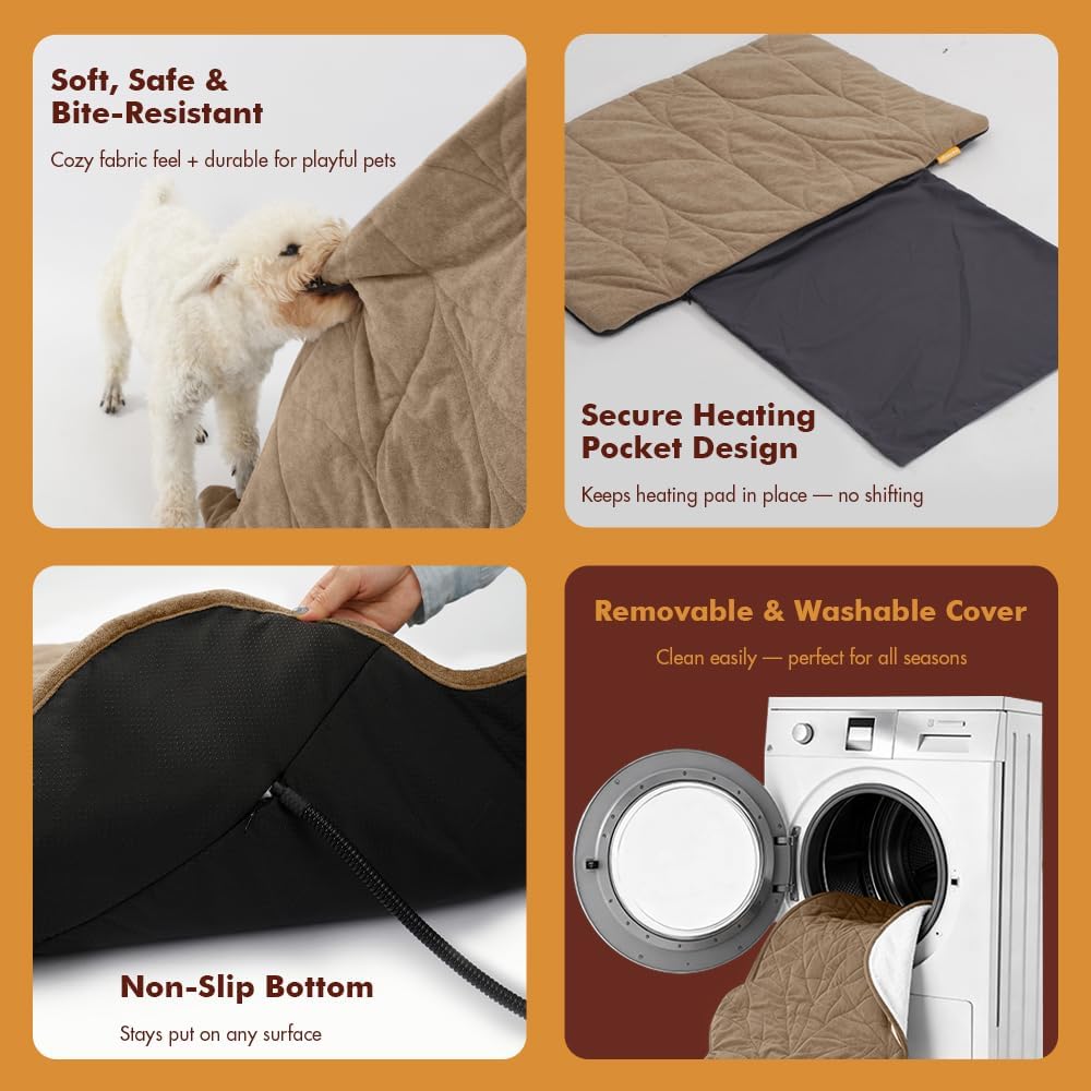 Vagascape electric pet mat displaying the waterproof inner liner protection