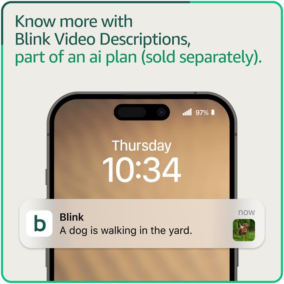 Blink Outdoor 4 - Wireless smart security camera, two-year battery life, 1080p HD day and infrared night live view, two-way talk. Sync Module Core included - 3 camera system - Image 6