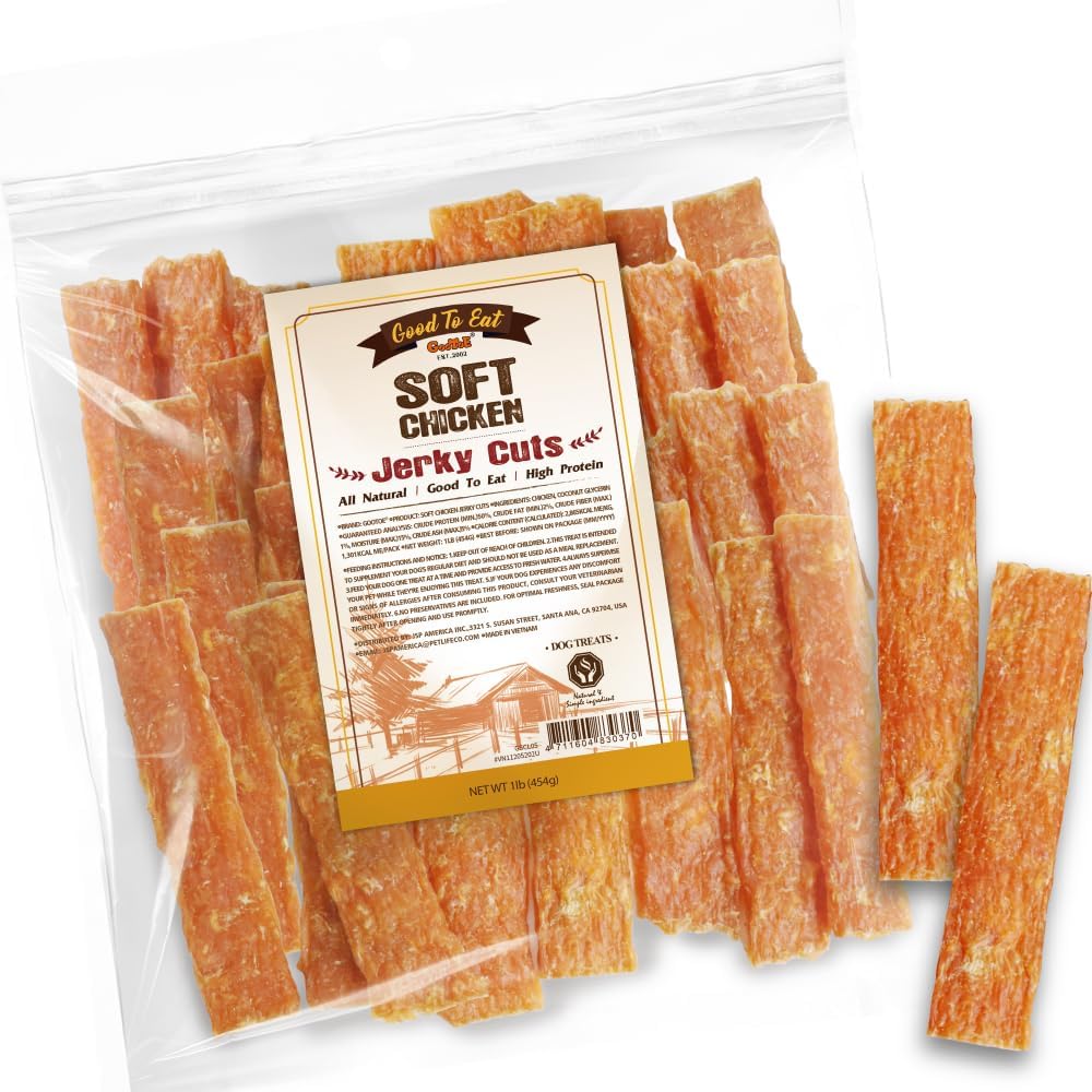 Gootoe Dog Treats, Chicken Jerky for Dogs - Dog Training Treats; High-Protein, Gluten-Free, Hypoallergenic, Grain-Free, Chicken Breast, 1 lb - Image 15