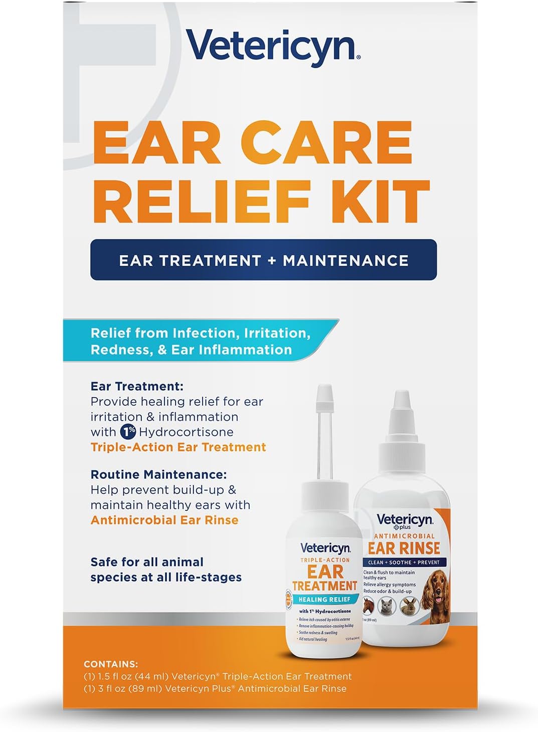 Vetericyn Triple-Action Ear Treatment for Dogs & Cats - 1% Hydrocortisone Ear Drops for Dog Ear Infection Relief - Fast Itch Relief & Healing with Otizyme Blend. 1.5 Ounce - Image 11