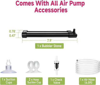 Sinking bubble wall accessory setup for saltwater marine tanks.