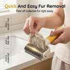 Friederich deshedding tool side profile showing the water reservoir integrated handle.