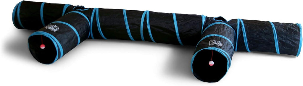 Packaging and included accessories for Feline Ruff cat tunnel