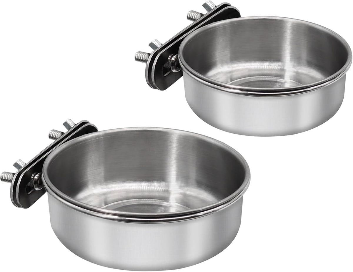 Bird Feeding Dish Cups, Stainless Steel, 2 Pack, Small - Image 6