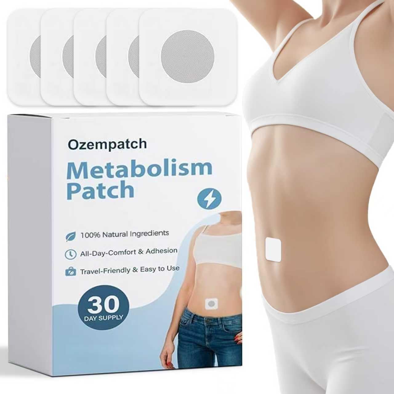 RejuvaCare Ozempatch natural metabolism body patch front packaging