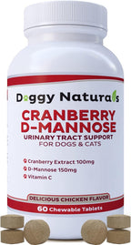 Cranberry D-Mannose for Dogs and Cats Urinary Tract Infection Support Prevents and Eliminates UTI, Bladder Infection Kidney Support, Antioxidant (Double Strength Tablet, 60 Count) - Image 10
