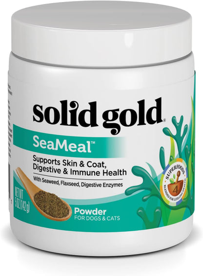Solid Gold Cat & Dog Multivitamin Powder - Kelp Powder, Omega 3 & Vitamins for Dental, Digestive, Immune, Skin & Coat Health - Multi Vitamin for Dogs & Cats - Cat & Dog Food Additive Supplement - 1lb - Image 9
