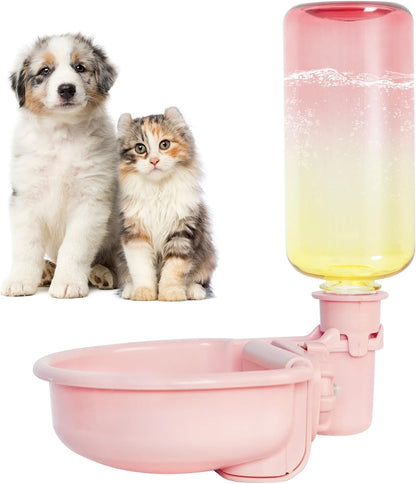 VANNON 16oz Pet Water Bottle, Gravity Dog Water Bowl Dispenser for Cage, Anti-Overflow Water Dispenser for Small Dogs, Cats, Rabbits and Other Small Animals, BPA Free, Grey - Image 12