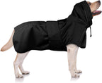 Dog Raincoat, Waterproof Dog Rain Jacket with Hood Black 4XL | Rain Coat For Gaint Dogs, Doggy Poncho With Leash Hole, Reflective Strips, For Rainy Snowy Weather Walks, Hiking, Camping - Image 11