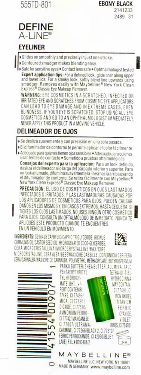 Three pack of Maybelline New York Define-A-Line waterproof eyeliners