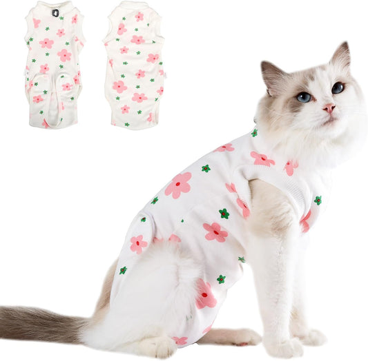 DoggieKit cat surgery recovery suit front view