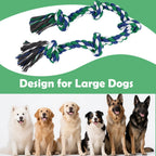 SZEE heavy duty dog chew toy for large breeds being used for interactive tug of war.