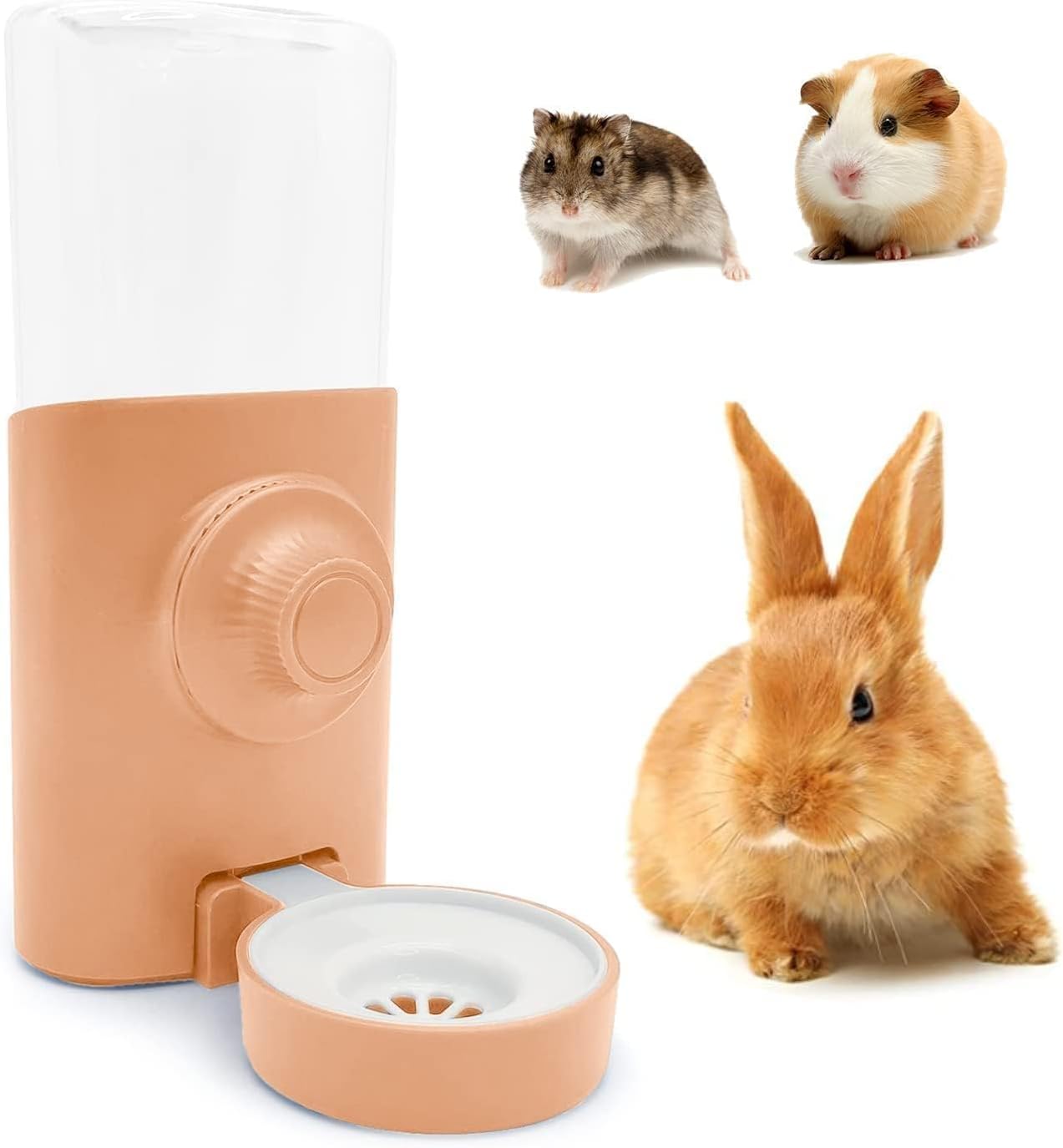Rabbit Water Bottle, 600ml/21oz Hanging Water Dispenser Feeder Cage Crate Hutch Bunny Puppy Cat Chinchilla Ferret Guinea Pigs Squirrel Hedgehog (Green) - Image 9