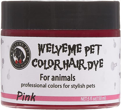 Welyeme permanent dog hair dye bright pink bottle front view