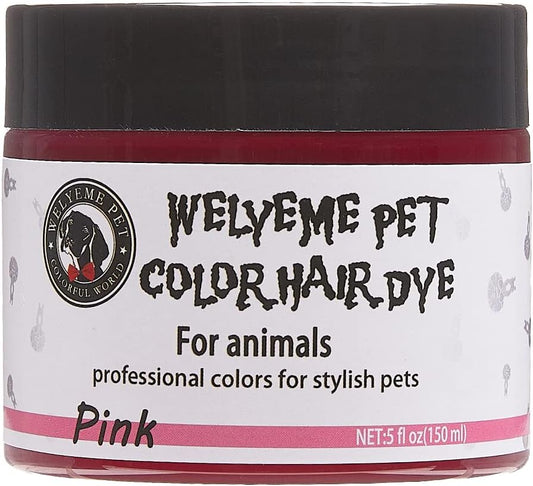 Welyeme permanent dog hair dye bright pink bottle front view