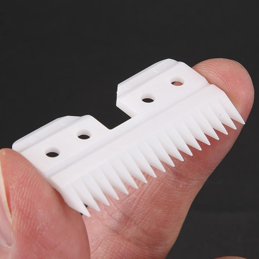 Precision engineered white ceramic cutter blade for smooth fur trimming