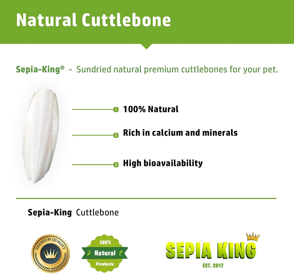 Sepia King cuttlebone attached to a bird cage for pet health