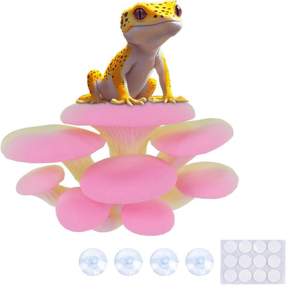 Westant Mushroom Decor for Reptile Tank, Fish Tank, Pet-Safe Bearded Dragon Tank Accessories, Realistic Terrarium Plants for Leopard Geckos, Crested Geckos, Tree Frogs, Snakes (Forest, Trio Cap) - Image 13