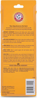 Authentic USA imported dog dental hygiene kit packaging highlighting the tartar control formula.