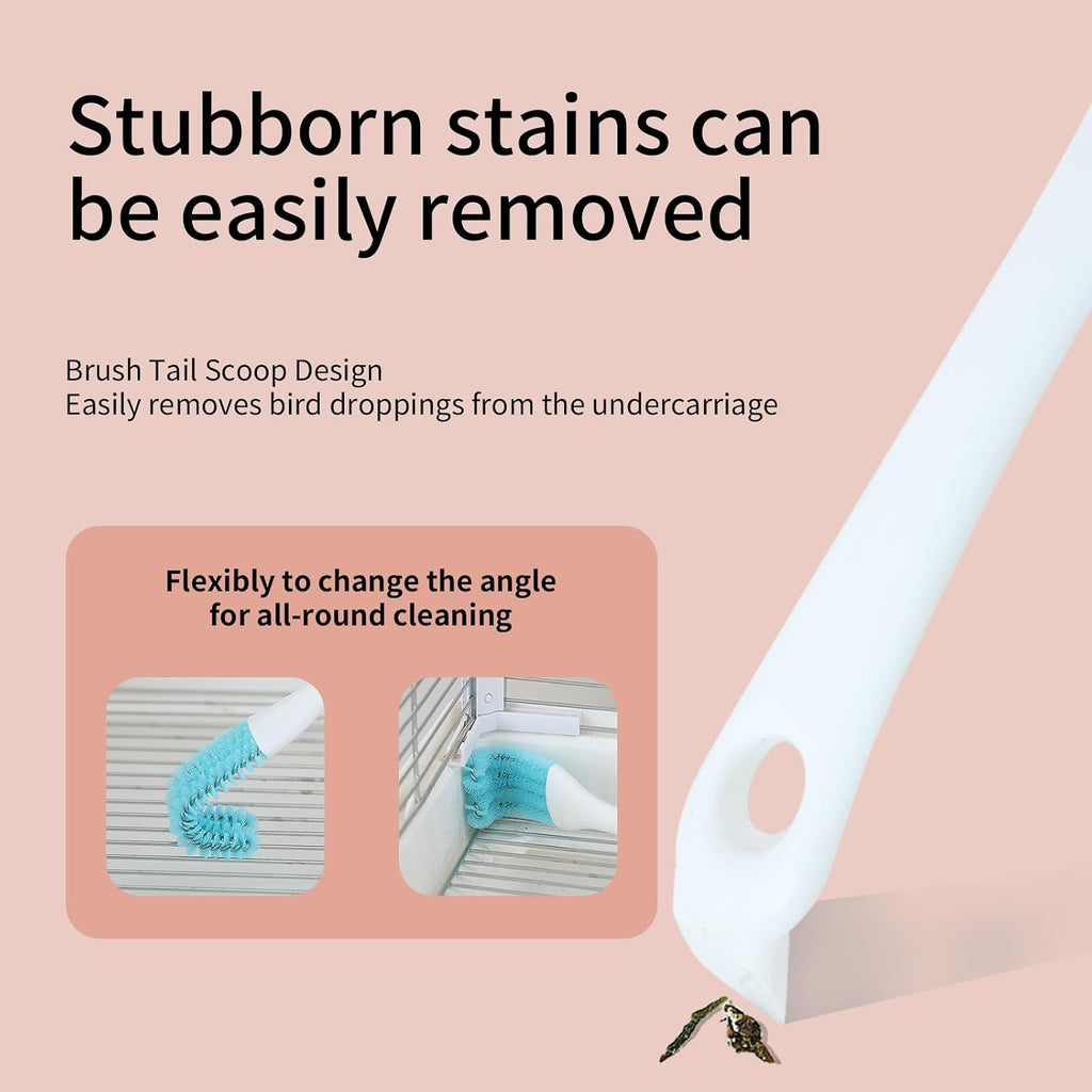 Stainless steel rust-resistant inner components of the bird cage scrubbing brush head