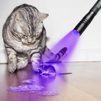 Cosmoing portable UV light demonstrating currency authentication under ultraviolet illumination