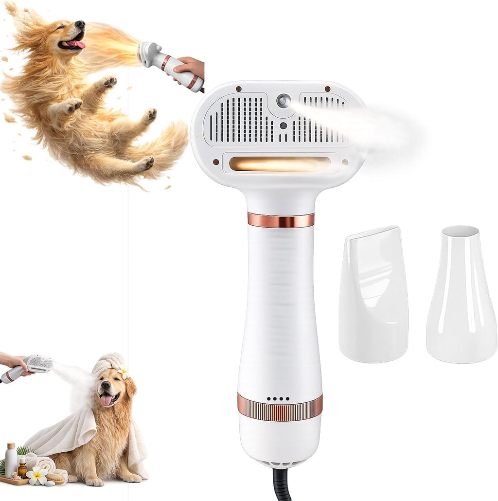 Lumutata all-in-one steam pet grooming brush front view