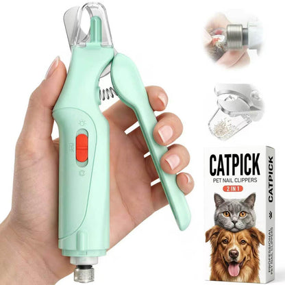 CATPICK 2-in-1 Cat Nail Clippers & Dog Nail Clippers Trimmers for Large Medium Small Dogs Cats Claw Trimmer Quick Sensor and Safety Guard USB Rechargeable with 2 LED Lights Dogs Nail Trimmer - Image 13