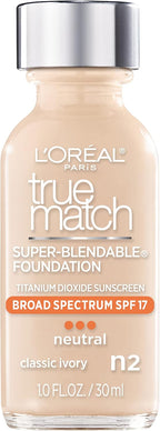 L'Oreal Paris Makeup True Match Super-Blendable Liquid Foundation, Light Ivory W2, 1 Fl Oz, 1 Count - Image 11