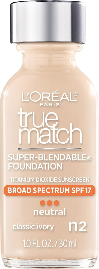 L'Oreal Paris Makeup True Match Super-Blendable Liquid Foundation, Light Ivory W2, 1 Fl Oz, 1 Count - Image 11