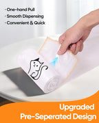 Pre separated automatic litter drawer bags roll close up