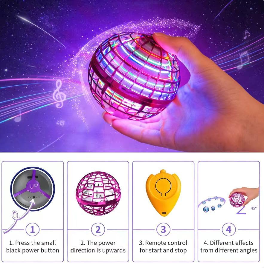 USB rechargeable boomerang toy demonstrating 360 degree rotation flight paths.