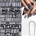 Molilon 5 Piece Lace Nail Stamping Plate Set with tools