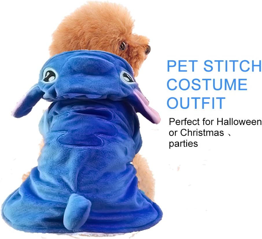 Gimilife blue dog apparel sticky strap closure adjustment view