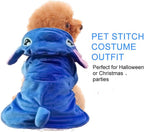 Gimilife blue dog apparel sticky strap closure adjustment view