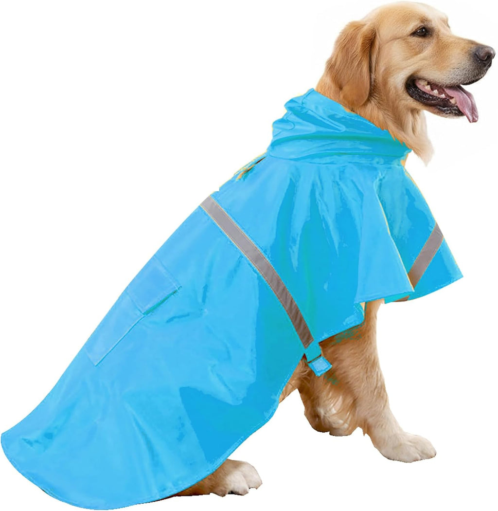 HAPEE Dog Raincoats with Reflective Strip Hoodie,Poncho Jacket for Large Dogs fit Golden Retriever Doodle (A1-Yellow, 24B (65-80 lbs)) - Image 11