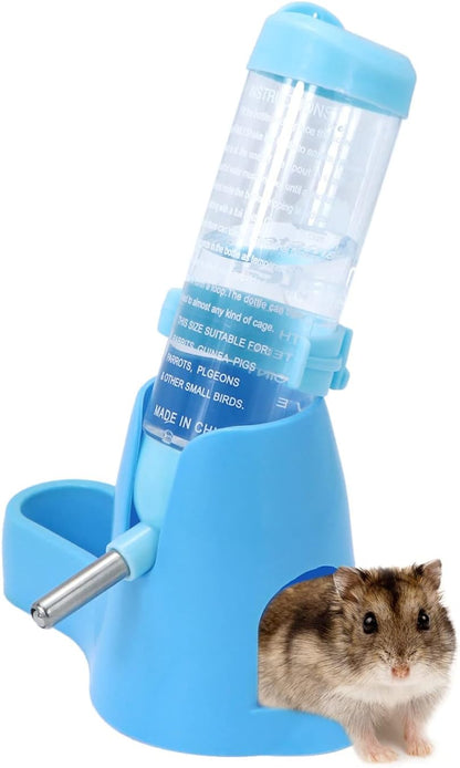 Wontee Hamster Water Bottle Water Dispenser Hamster Silent Exercise Running Wheel for Dwarf Hamsters Gerbil Mice (Blue, 125ML) - Image 4