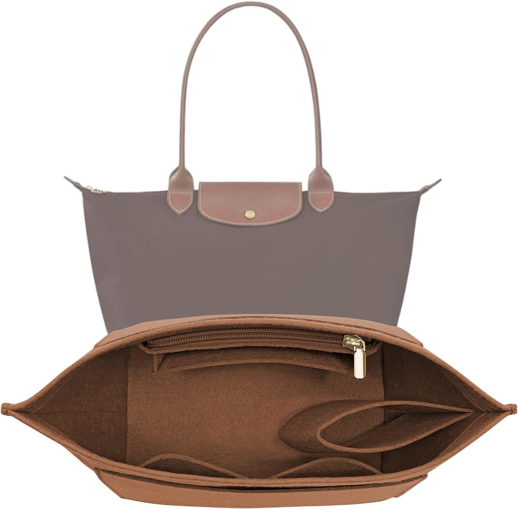 LOUKAYCCI inner bag pocket organizer designed for luxury travel tote handbags.