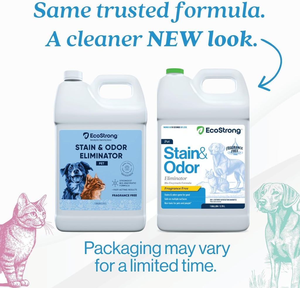 Eco Strong Pet Stain and Odor Remover - Cat Urine Enzyme Cleaner, Urine Destroyer for Dogs, Pet Urine Enzyme Cleaner [All New Fragrance Free] - 128oz - Image 2