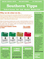 Authentic USA imported Southern Tipps Bold Red tobacco substitute packaging