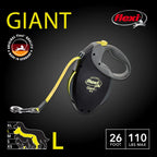 Close up of Flexi Giant black retractable leash handle