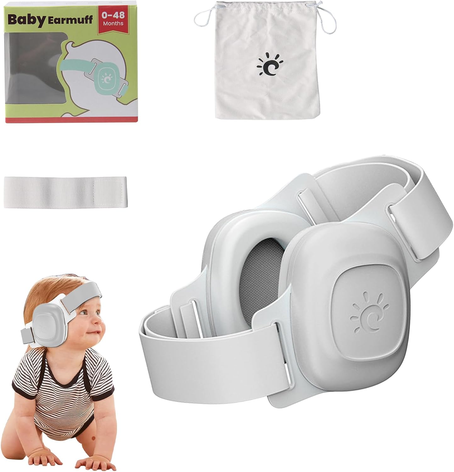Aixmeet baby noise cancelling earmuffs front view