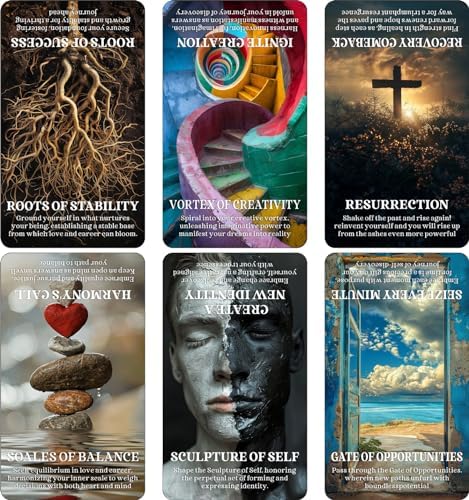 Dpehakmk Oracle deck cards fanned out showing keywords