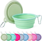 SLSON Collapsible Dog Bowl, 2Pack Macaron Color Pet Travel Bowls Silicone Foldable Water Feeder Dish for Small to Large Dogs Cat Walking Hiking Camping (Macaron Blue and Light Grey, Small) - Image 10