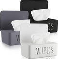 Singhoow 3 Pack Baby Wipes Dispenser set showing black white and gray containers