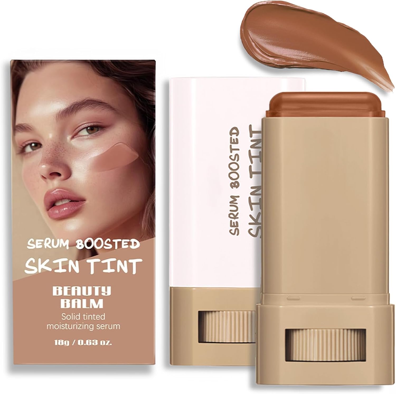 Anweina foundation stick beauty balm serum boosted skin tint front view packaging