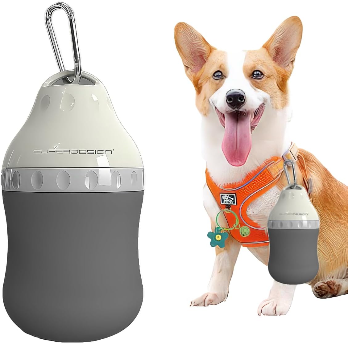 Dog Travel Water Bottle Detachable Bowl Leak Proof Portable Silicone Bottle BodyCollapsible and Suitable for Small Pets for Outdoor Walking, Hiking, Travel (Green2, 200ml2) - Image 12