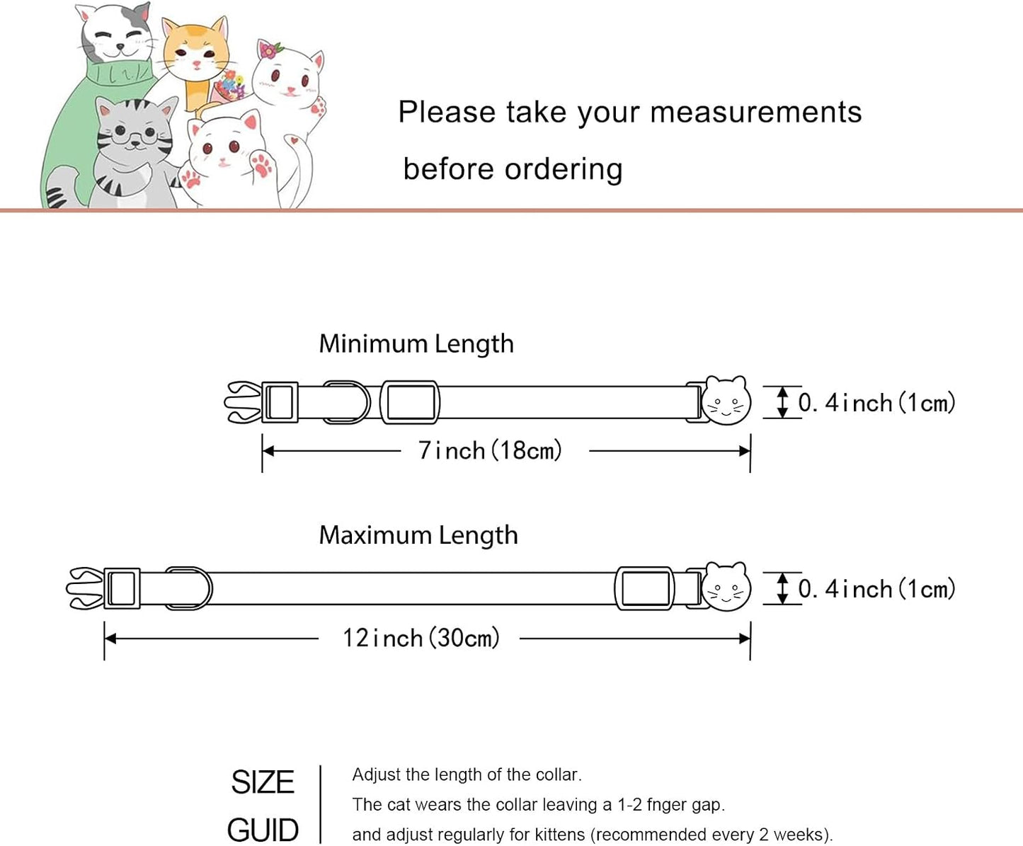Yizepet nylon pet collar showing adjustable length strap mechanism